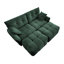 Ensemble de canapé modulaire en chenille capitonné 2 places Forest Forest avec repose-pieds et coussins décoratifs pour le salon-602627988