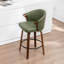 Tabouret de comptoir pivotant rembourré avec structure en bois Devault-1459819480