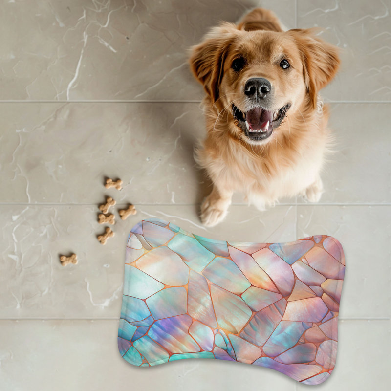 Opalescent Art - 1 Piece Bone Shape Feeding Mat