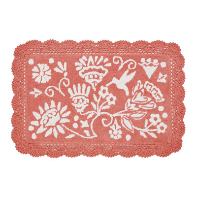 Tapis pour salle de bain en coton bicolore Mazie, 20 po x 32 po