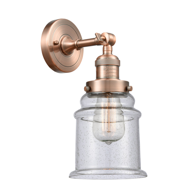 Galaviz Dimmable Bath Sconce, Seedy, 6 Watt Vinage LED Bulb, Antique Copper