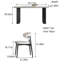 Ensemble de table de salle à manger et de chaises Pure White Rock Plate