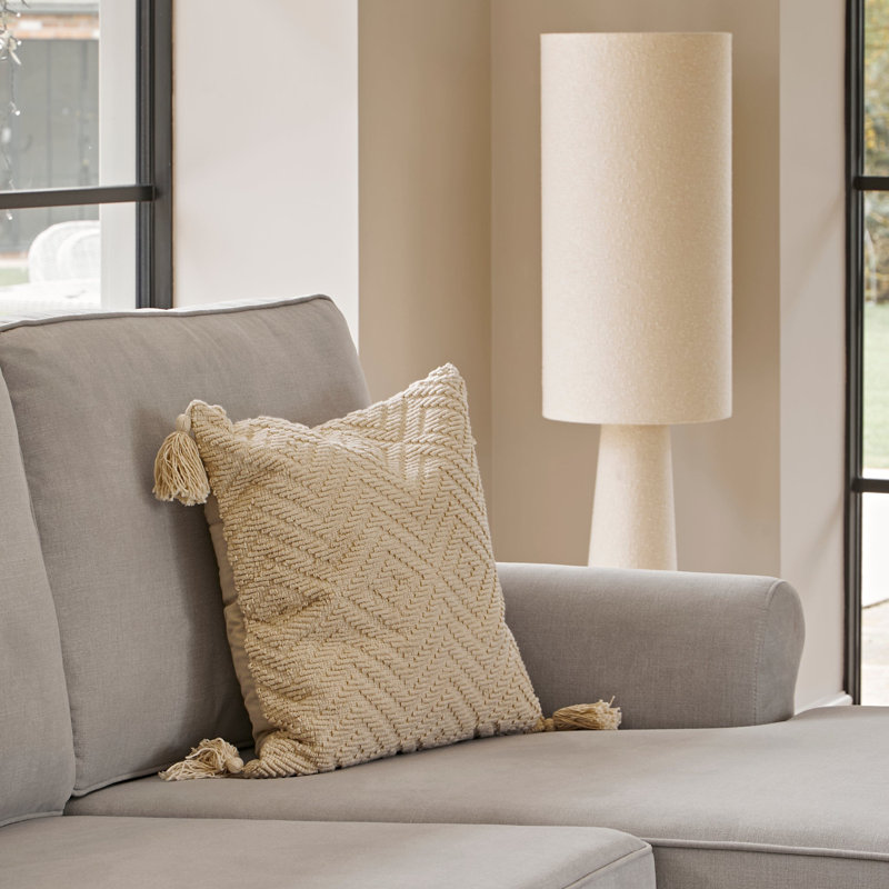 Jaziel Off White Throw Pillow Cover