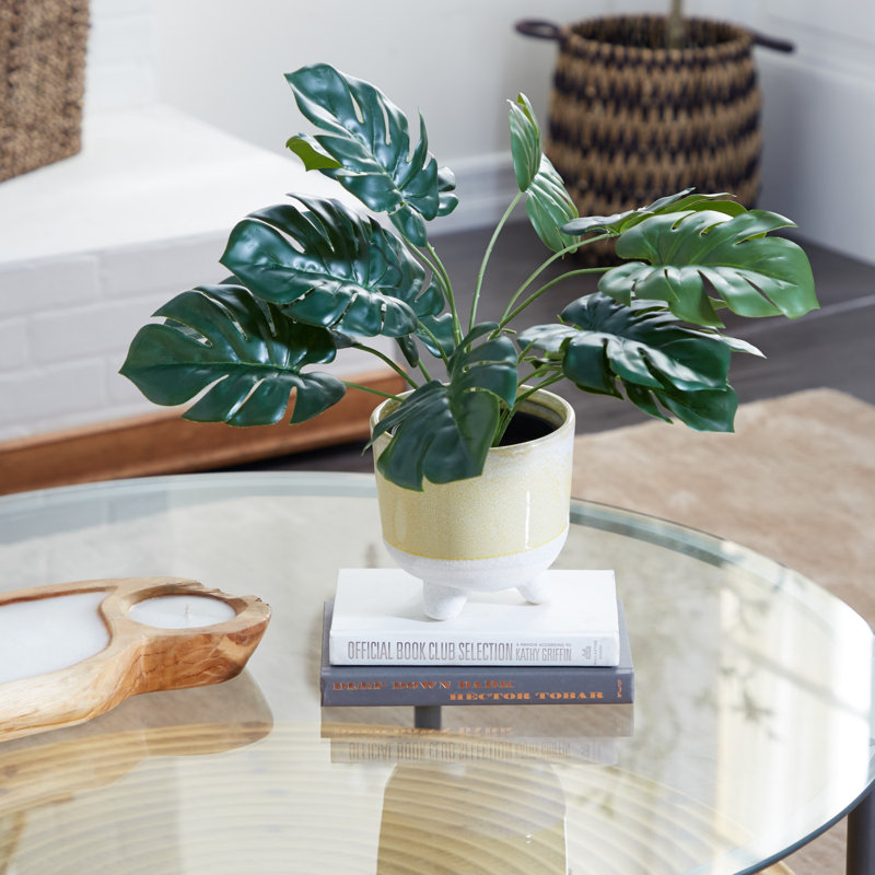 15.55'' Faux Monstera Plant in Pot