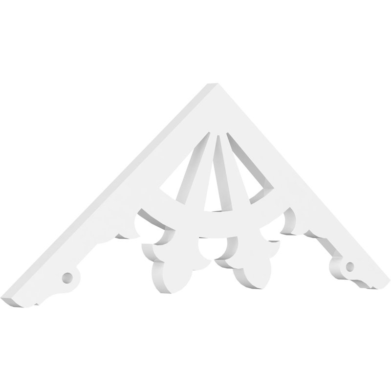 Riley Architectural Grade PVC Gable, 13.5" H x 36" W x 1" D, 9/12