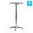 Carlisa 23.25" Round Aluminum Indoor-Outdoor Bar Height Table with Flip-Up Table,