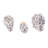 Kurt Adler Silver Glittered Miniature Tree Set-115990586