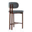 Upholstered Bar Stool with Iron Frame-307419544