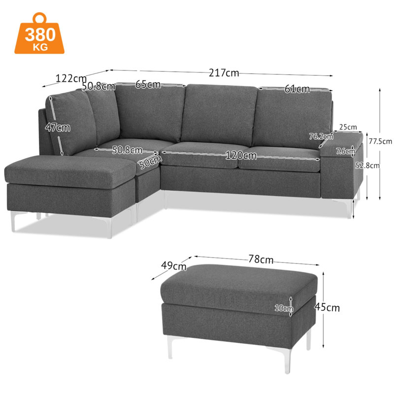 Alteus Reversible Corner Sofa, Left Hand Facing