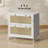 2 Drawer File Cabinet with Lock, Vertical Filing Cabinet with Keys, Rattan Drawers and Adjustable Hanging Bar for Letter, A4 and Legal Size Paper, White