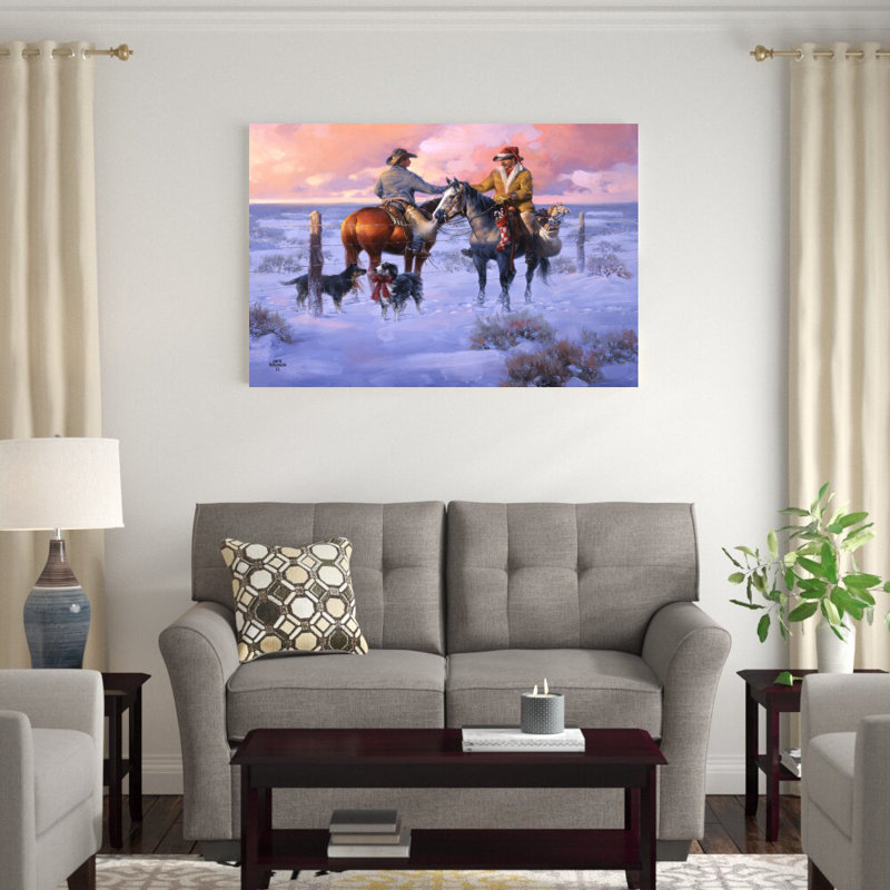 «Sharin 'Christmas with the Neighbours» par Jack Sorenson - impression sur toile tendue, H 32 po x l 48 po