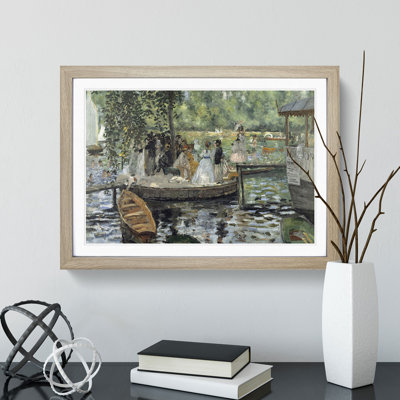 La Grenouillere by Pierre-Auguste Renoir - Framed Print