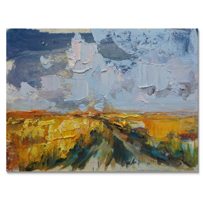 "Autumn Field Spatula Effect", reproduction d'art sur toile