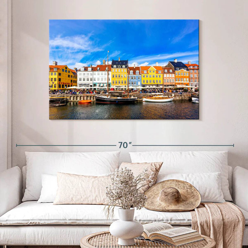 Ravi au port de Nyhavn, H 32 po x l 48 po
