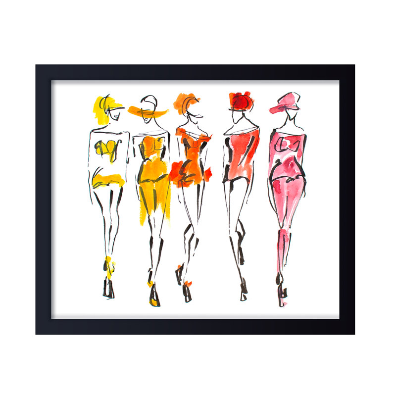 Pop Art & Retro Tangerine by  - Picture Frame Painting, 24" H x 30" W