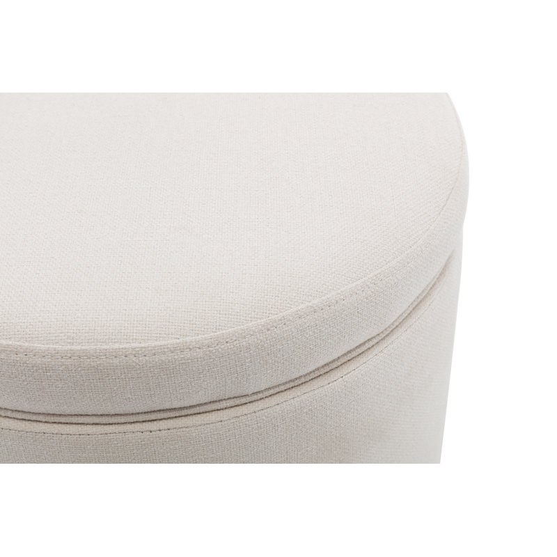 Amoret Upholstered Ottoman, Cream