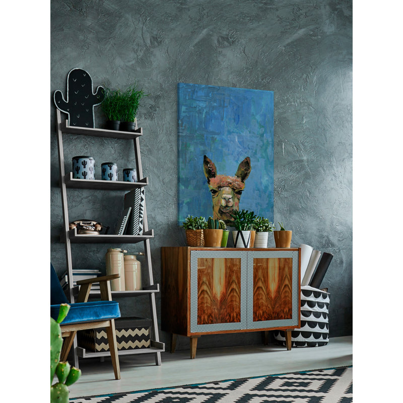 «What Up Llama», reproduction sur toile tendue, H 45 po x l 30 po x P 1,5 po