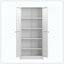Metal Kitchen Pantry Cabinet Adjustable Storage With 4 Shelves (110Lb Capacity), Heavy Duty Freestanding Pantry Organizer For Kitchen, Pantry, Living Room