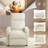 Manual Recliner, Comfortable Corduroy Recliner with Upholstered Back and Seat Cushion-2086262340