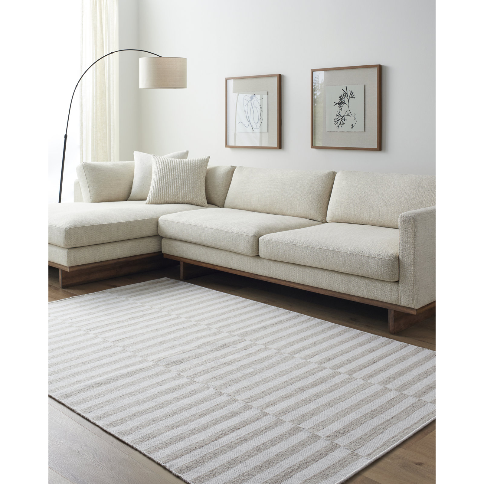 Elstone Hand-Woven Striped Rug, Rectangle 5' x 7'6"