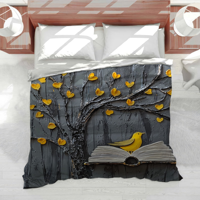 Housse de couette Bird Bedding, Housse de couette pour lit simple