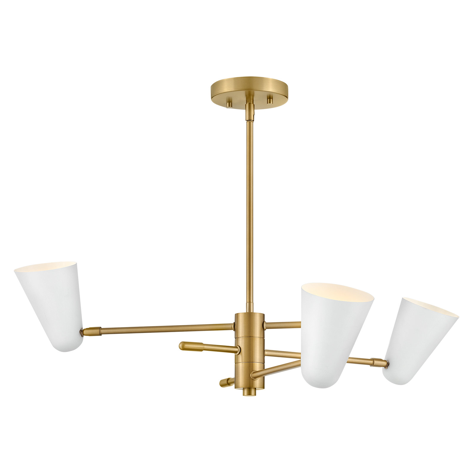 Calista 3 - Light Metal Sputnik Chandelier, White