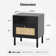 Aimara Rattan Nightstand Set 2, Bedside Table with Open Shelf and Door, Boho End Table
