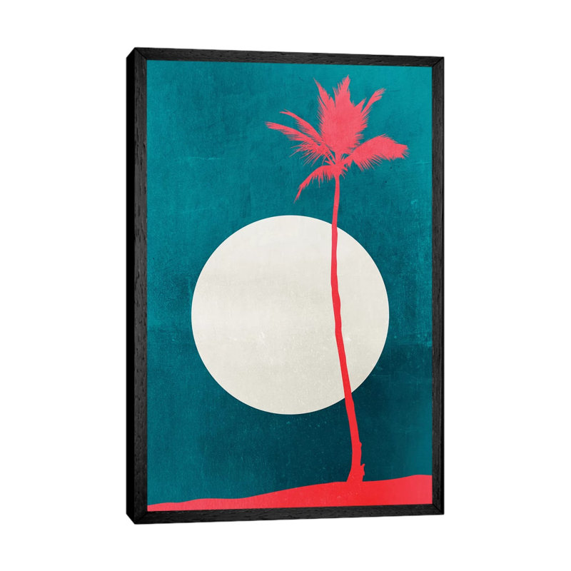 Caribbean Dreams 1 Piece Painting on Canvas, 66.04cm H x 45.72cm W x 3.81cm D, Black Floater Framed