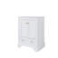 Meuble-lavabo moderne en bois massif l 24 po x H 34,1 po, lavabo en céramique Cupc et poignées en aluminium doré, charnières à fermeture en douceur DTC