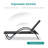 Rannon 24" W Aluminum Reclining Patio Chaise Lounge with Armrests-525043165