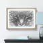 Bright Blue Cat Eyes in Abstract - Picture Frame Painting Print-55679088-55679082