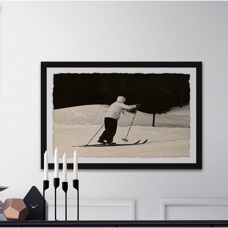 Cross Country Ski - reproduction de photo encadrée, 30 po x 45 po