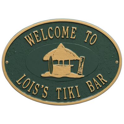 Plaque murale personnalisée Tiki Hut