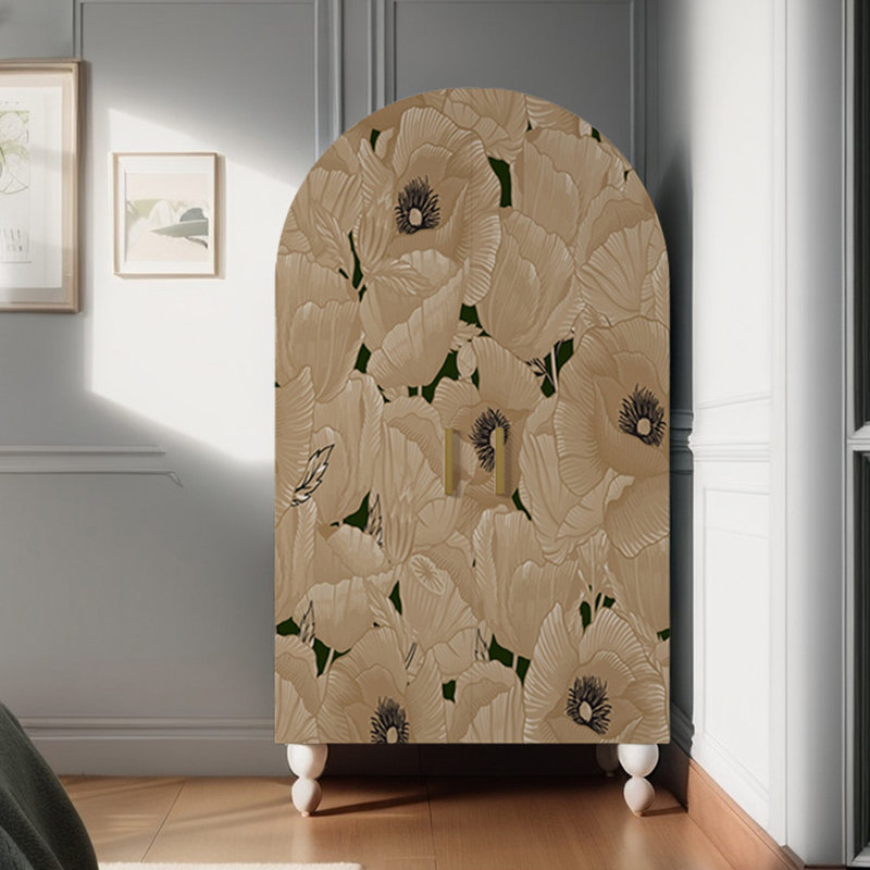 Modern cloakroom Bedroom double door wardrobe, Ivory White