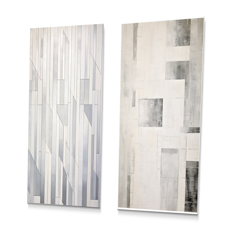 Dainis - Ensemble de 2 reproductions de formes abstraites en métal, H 28 po x l 24 po