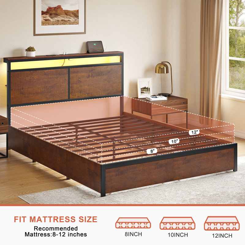 Antioch Bed, Walnut Brown, King