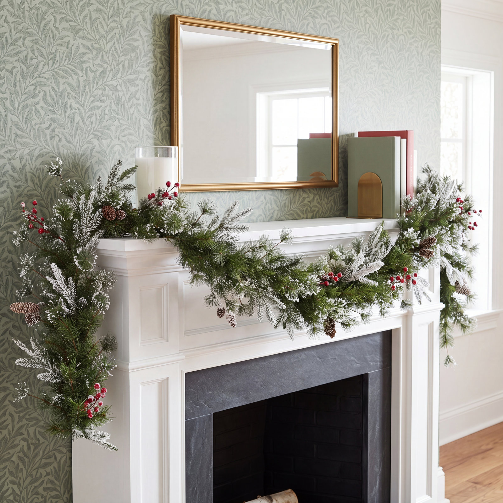 110'' in. Faux Pine Garland