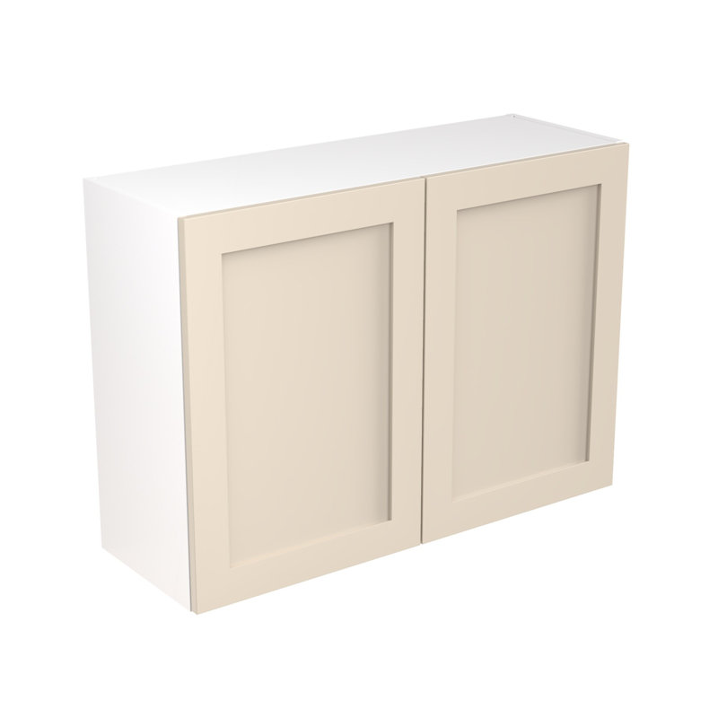 KitchenKit Flatpack Shaker Ultra Matt Wall Unit, 72cm H x 100cm W x 33cm D, Cashmere