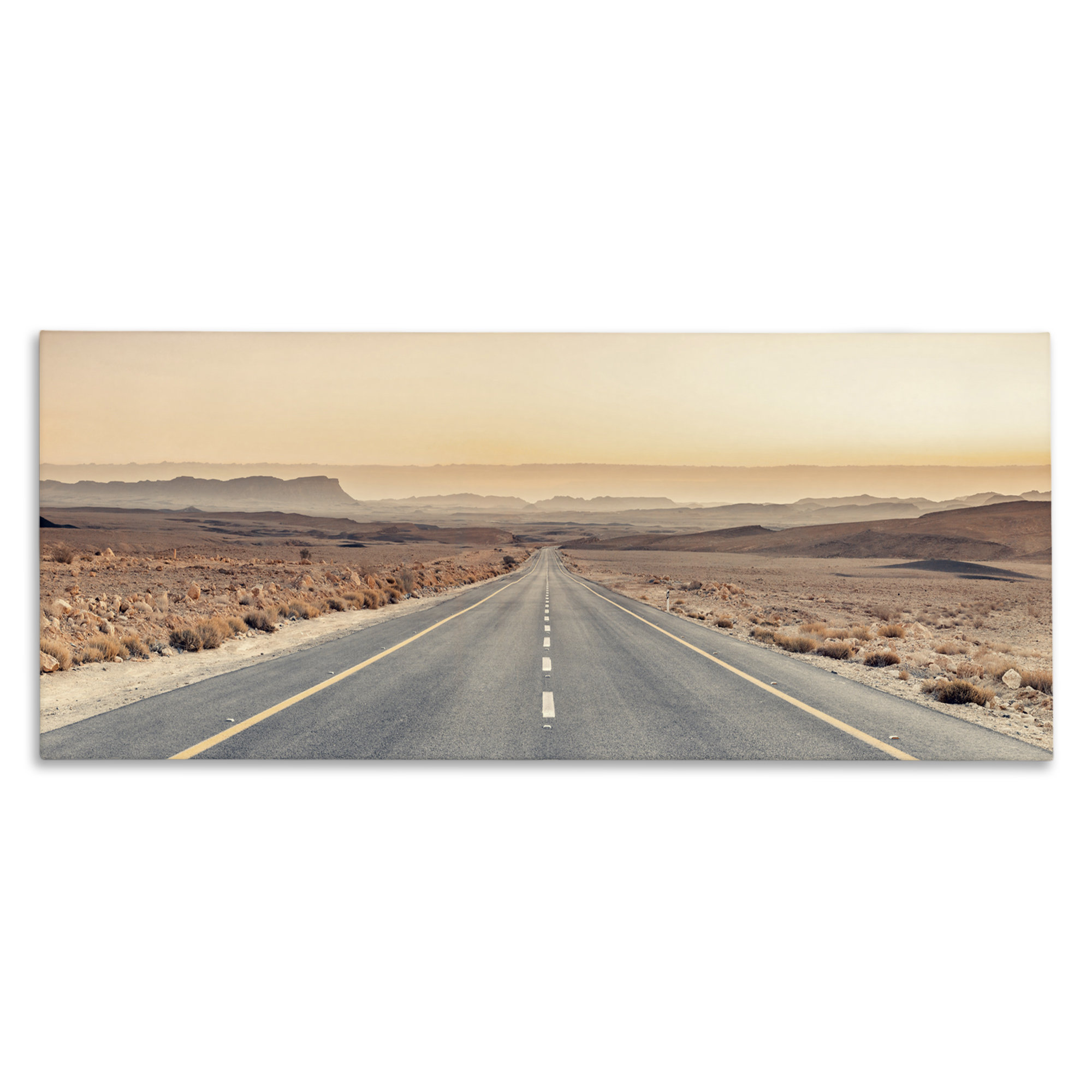 Ebern Designs Desert Road at Sunset Canvas, design by Assaf Frank ...