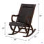 Chaise berçante en cuir synthétique