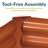 Hexagon Galvanized Steel 41" x 35.5" x 16.25" Raised Garden Bed - Brown-1680073868