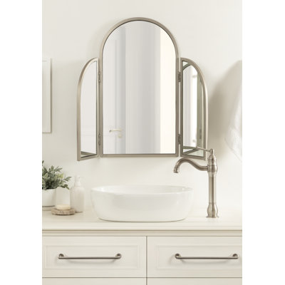 Amoli Metal Arched Tri-Fold Mirror