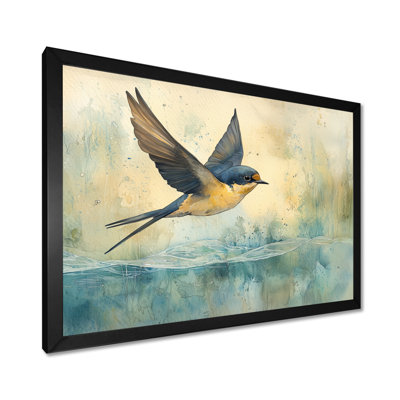 Bird Swallow Over The River - bird Wall Art