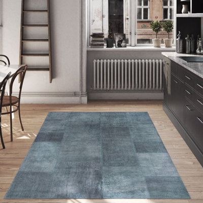 Premium Machine Washable Carpet, 4.6 x 6.2 Feet, 100% Polyester, 1850 g/m² | Pile Height: 0.2 Inches | Eco-Friendly Recycled Poly Cotton Underside | Perfect for Living Room, Bedroom, and High-Traffic Areas