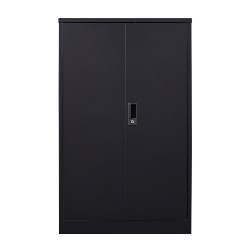 Armoire de rangement en métal avec portes verrouillables et tablette réglable