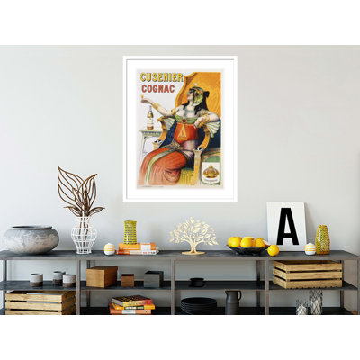 «Cusenier Cognac», affiche publicitaire par Pal - estampe numérique encadrée