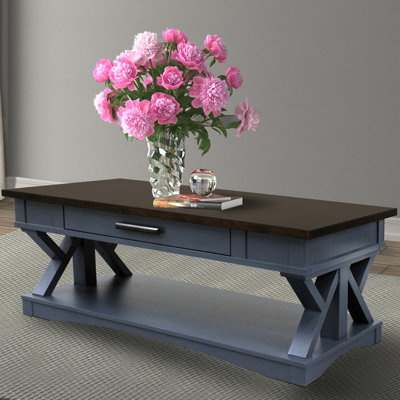 Bankston Solid Wood Top Coffee Table