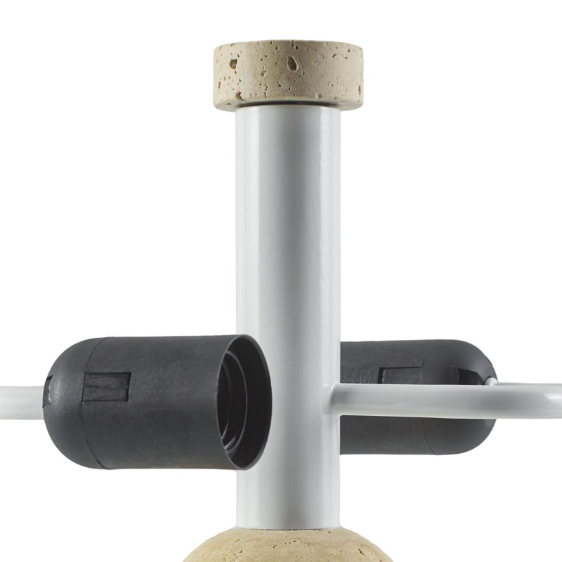 Lampe de table Stone, Beige, H 13,1 po x l 11,4 po x P 11,4 po