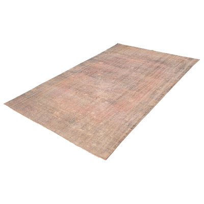 Tapis unique en laine noué à la main de style années 2000 de 6 pi 10 po x 11 pi 3 po Olgay