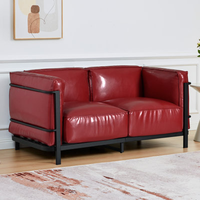 Faux Leather Loveseat